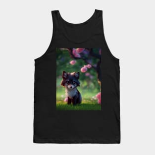 Cutest Little Black Fox Tank Top